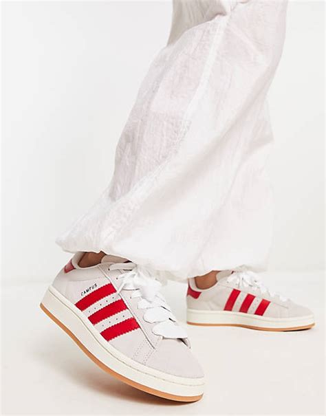 adidas wit met rood|adidas sneakers wit.